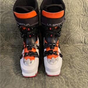 La Sportiva Vega Alpine Touring Ski Boots in Grey and Orange